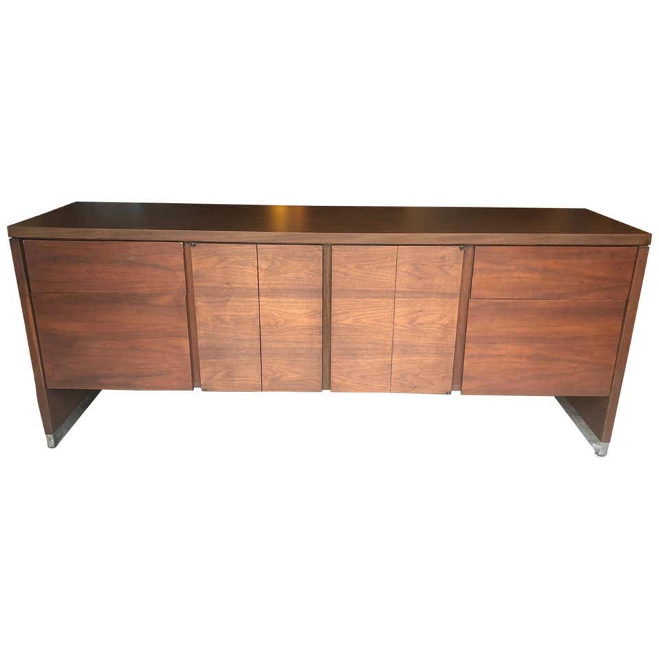 Sophisticated Mid-Century Modern Rectangular Console Cabinet For Sale ...