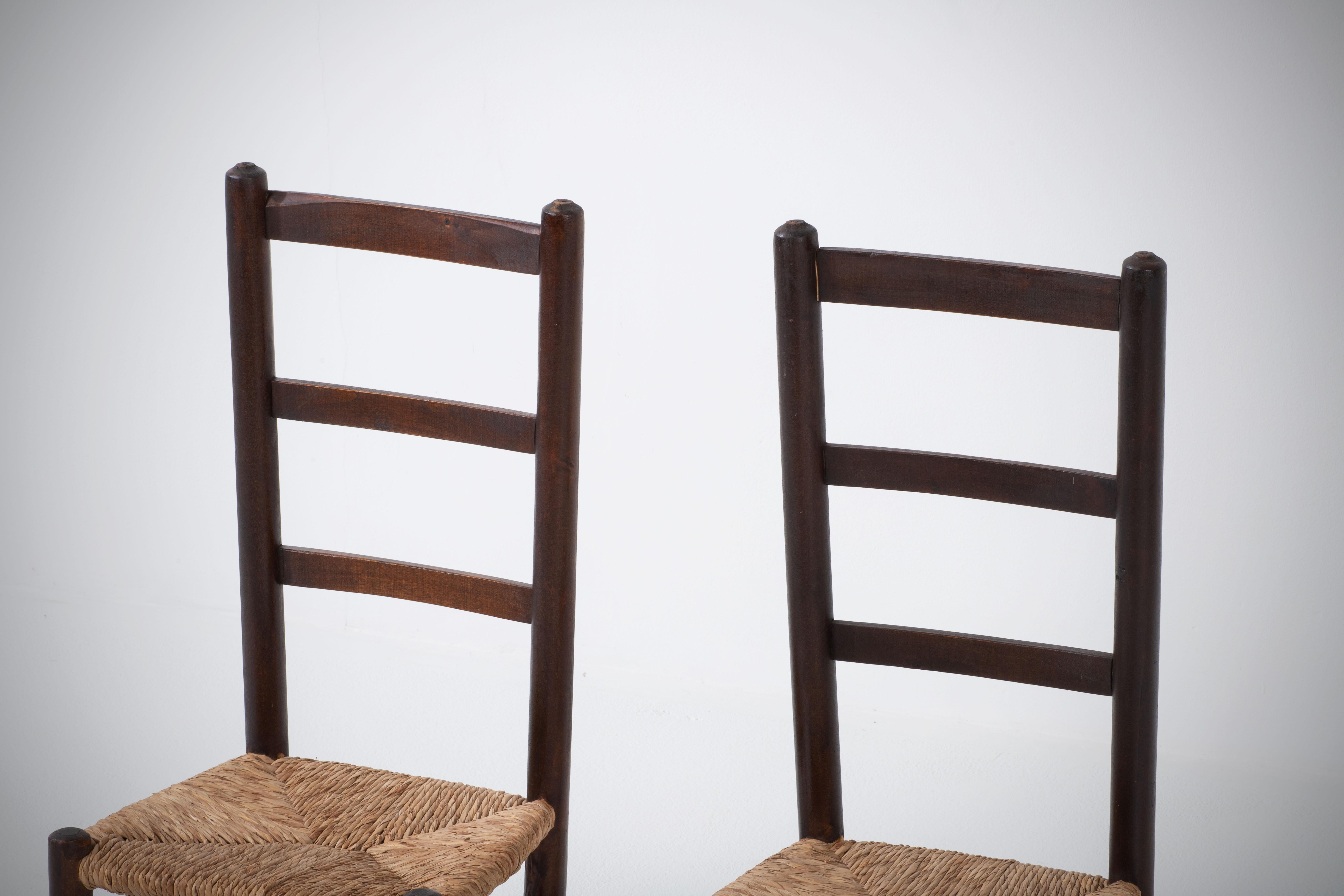 Oak Sophisticated Mid-Century Prie Dieu Chairs, aPair For Sale