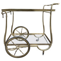 Sofisticato carrello portabevande francese del Medioevo - ottone