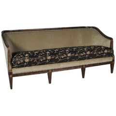 Sophisticated Neoclassical Sofa with Walnut Frame