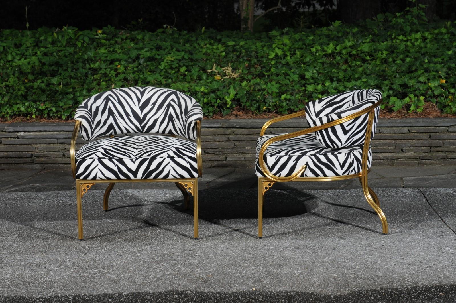 Paire de chaises longues Art Déco sophistiquées de John Van Korert pour Troy Sunshade  en vente 6