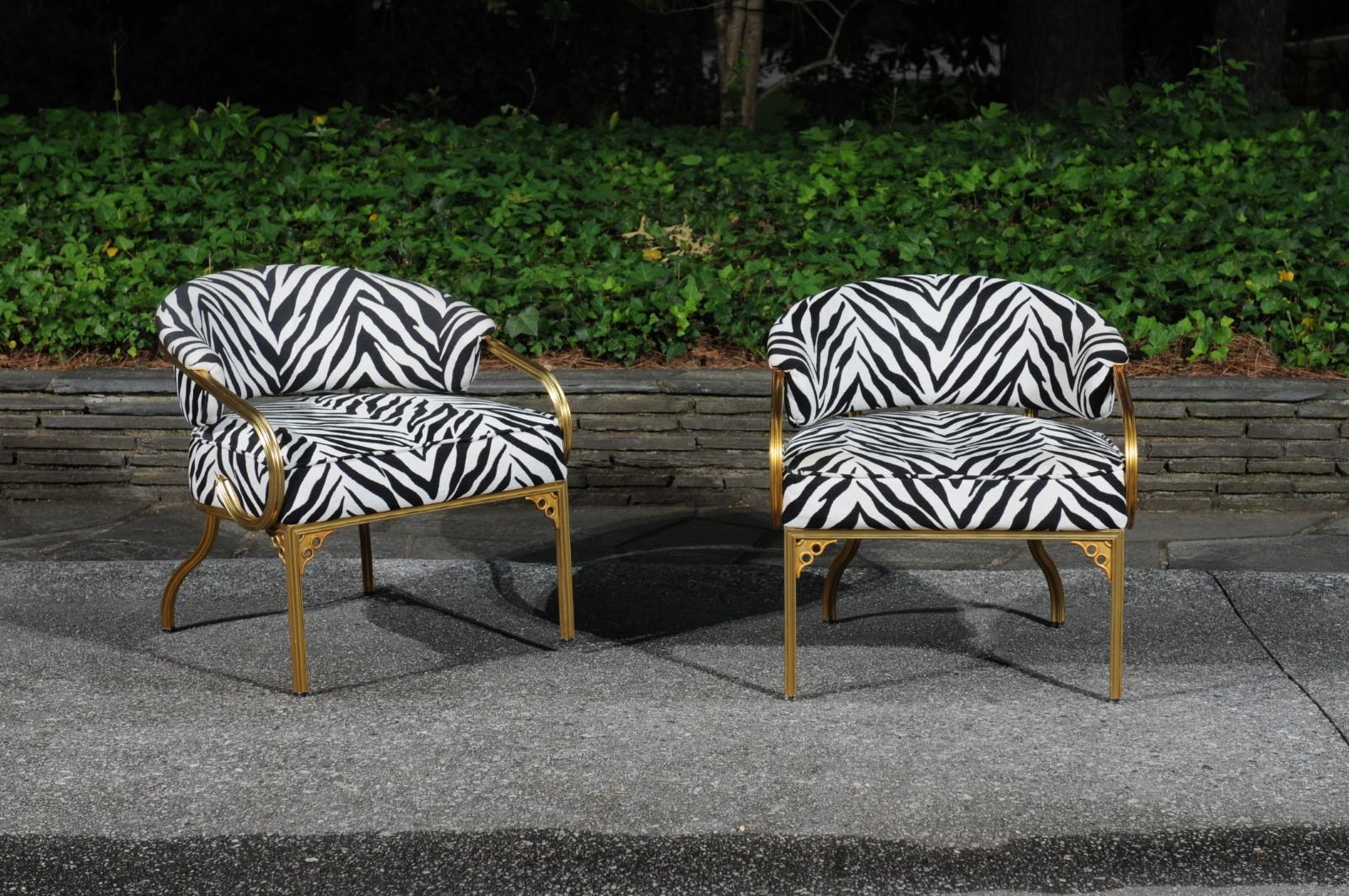 Art déco Paire de chaises longues Art Déco sophistiquées de John Van Korert pour Troy Sunshade  en vente