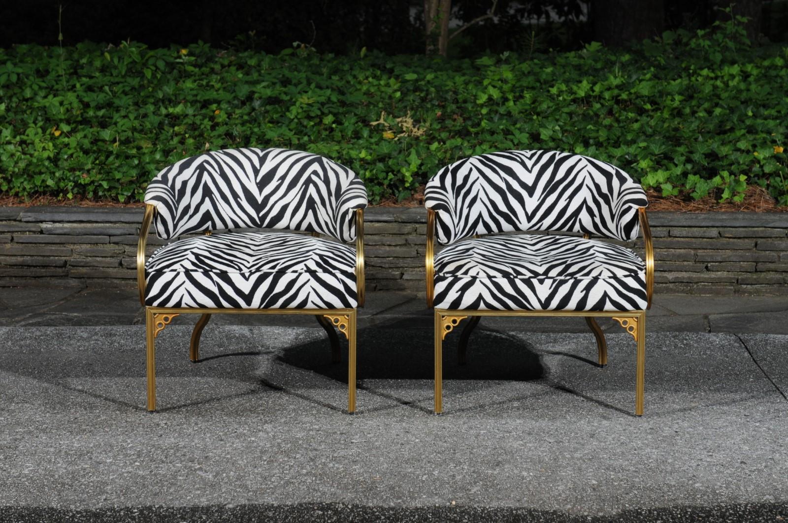 Milieu du XXe siècle Paire de chaises longues Art Déco sophistiquées de John Van Korert pour Troy Sunshade  en vente