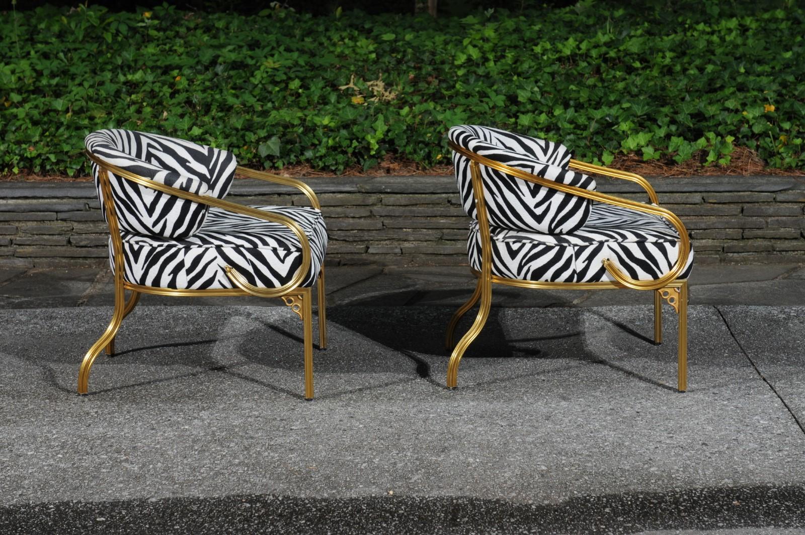 Paire de chaises longues Art Déco sophistiquées de John Van Korert pour Troy Sunshade  en vente 1