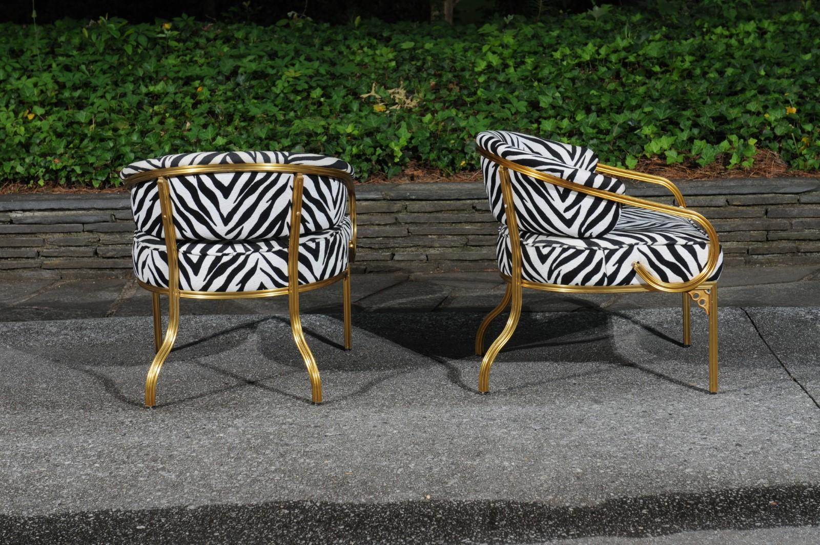 Paire de chaises longues Art Déco sophistiquées de John Van Korert pour Troy Sunshade  en vente 2