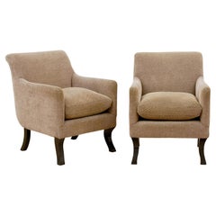 Sophisticated Pair of Vintage Regency Influenced Lounge Chairs - 2 Pair Avail