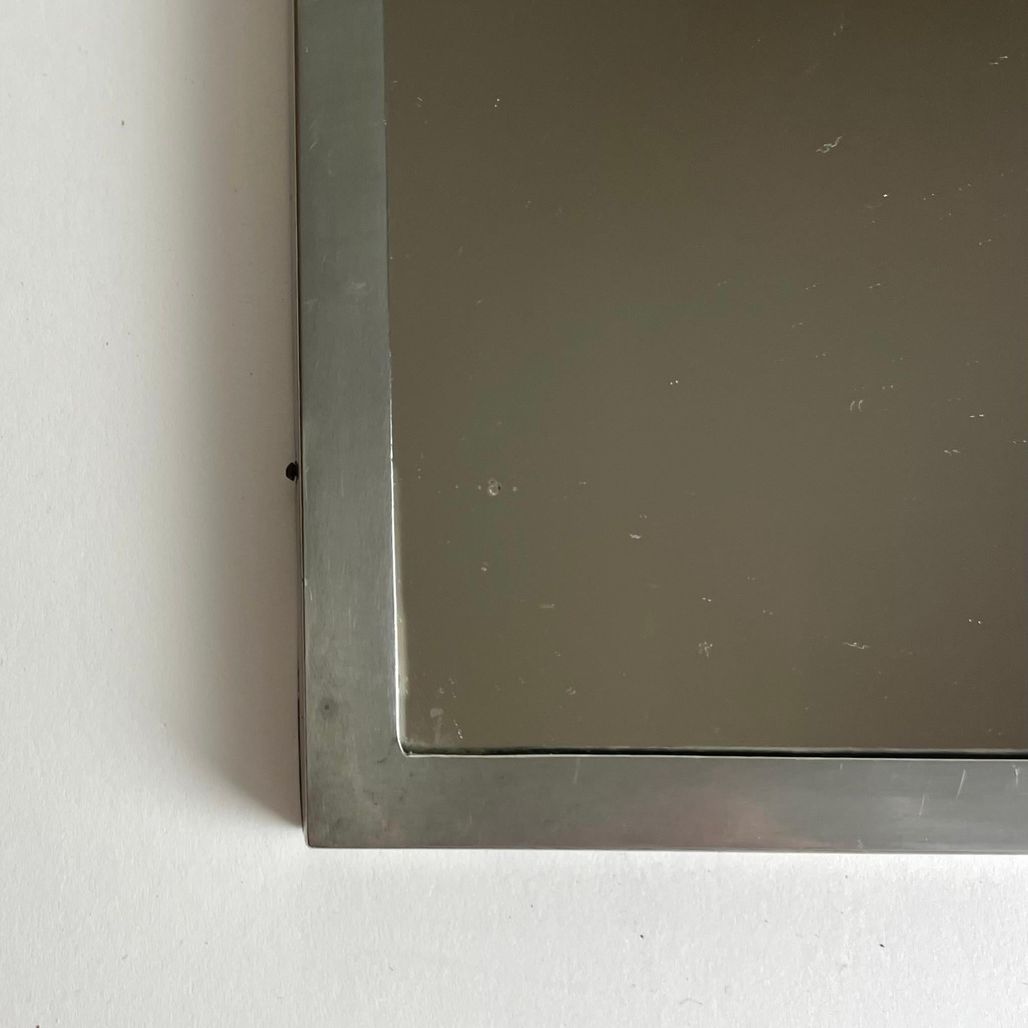 Sophisticated Pewter Wall Mirror by Edvin Ollers in Swedish Grace from 1928 In Good Condition For Sale In Knivsta, SE
