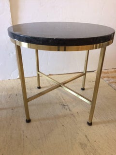 Sophisticated Rare Pair of Paul McCobb Round Side Occasional Drinks Tables