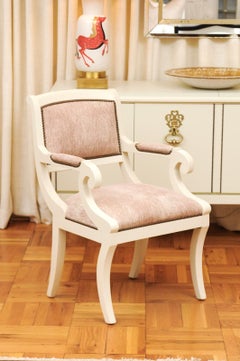 Sophisticated Set of 12 Modern Regency Style Klismos Chairs, Italy, circa 1970