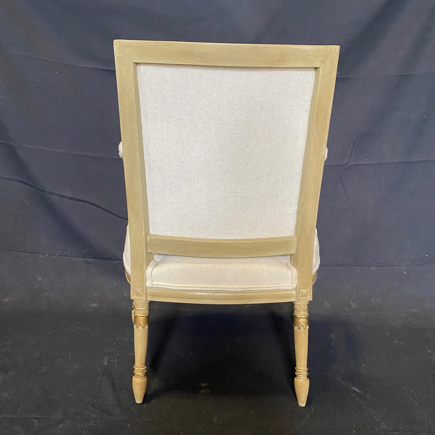 Sophisticated Set of Four 19th Century French Neoclassical Side Dining Chairs 6
