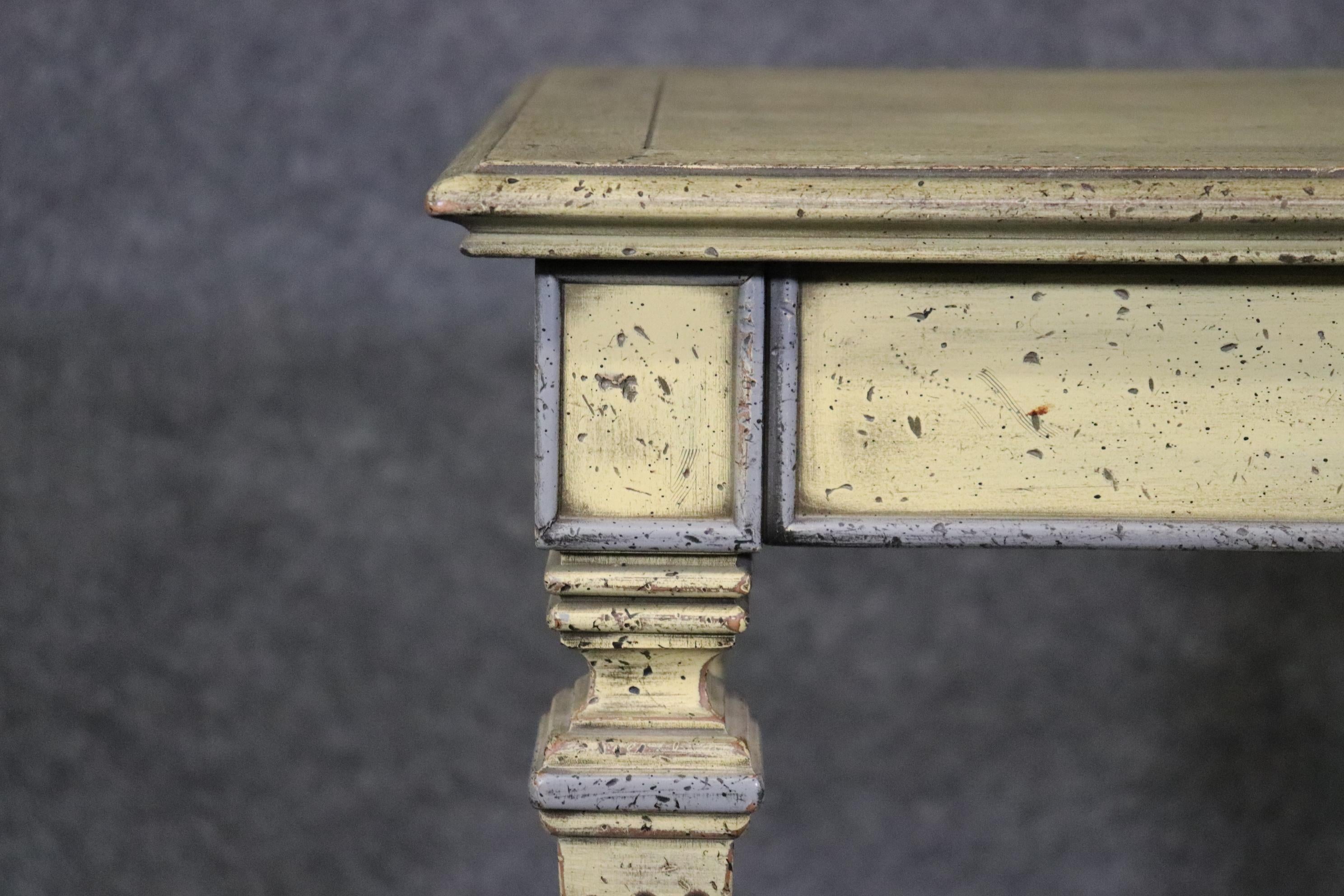Sophisticated Shallow Depth French Directoire Paint Decorated Console Table For Sale 4