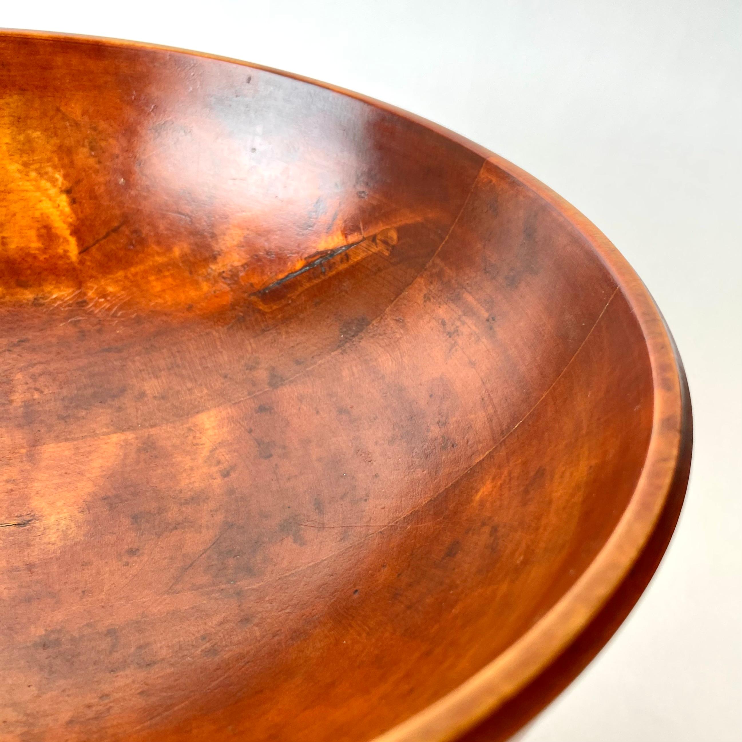 Sophisticated Swedish Bowl in Flame Birch, with Black Details. Art Deco 1920-30s For Sale 6