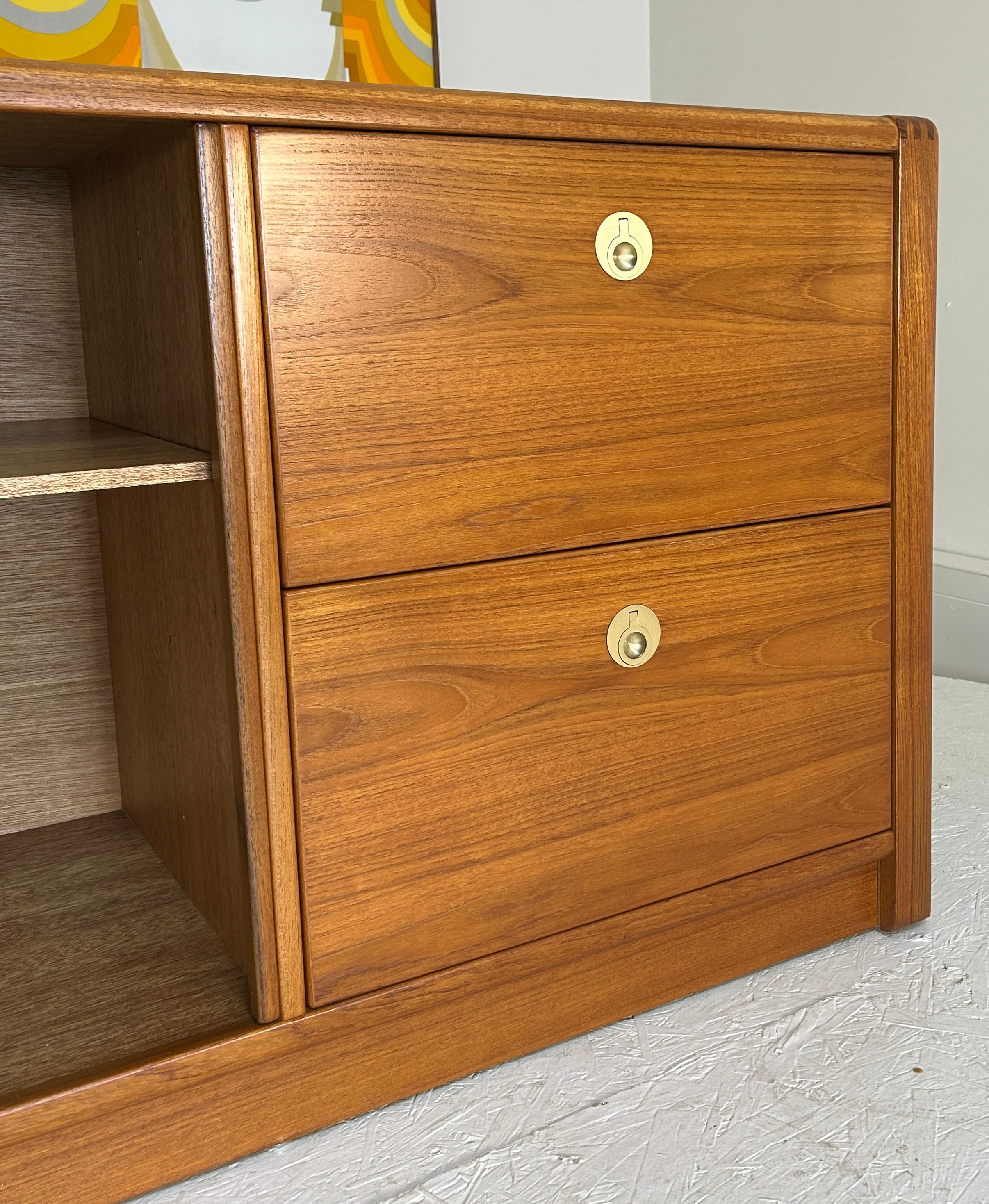 Singaporean Sophisticated Teak Credenza For Sale