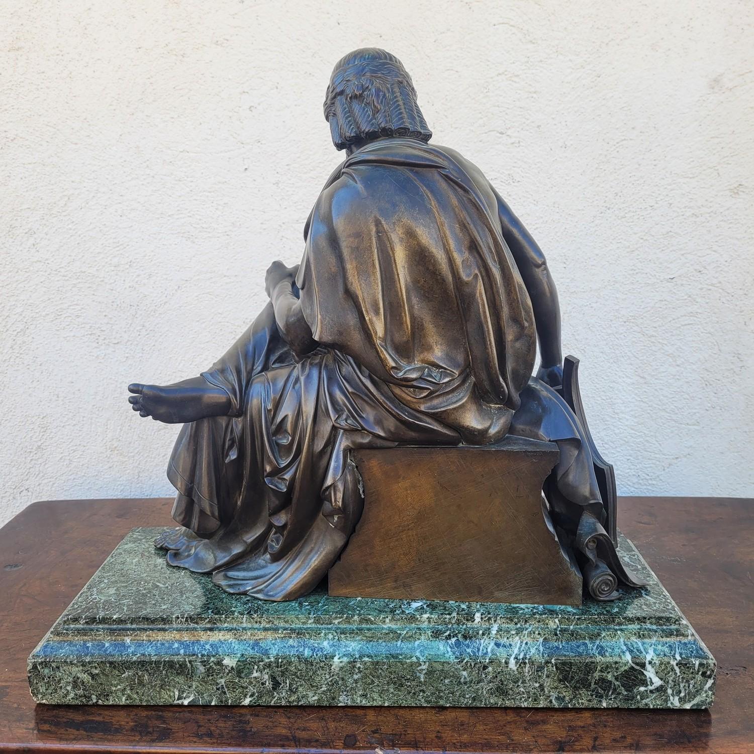 Sofocle, grande scultura in bronzo, XIX secolo in vendita 6