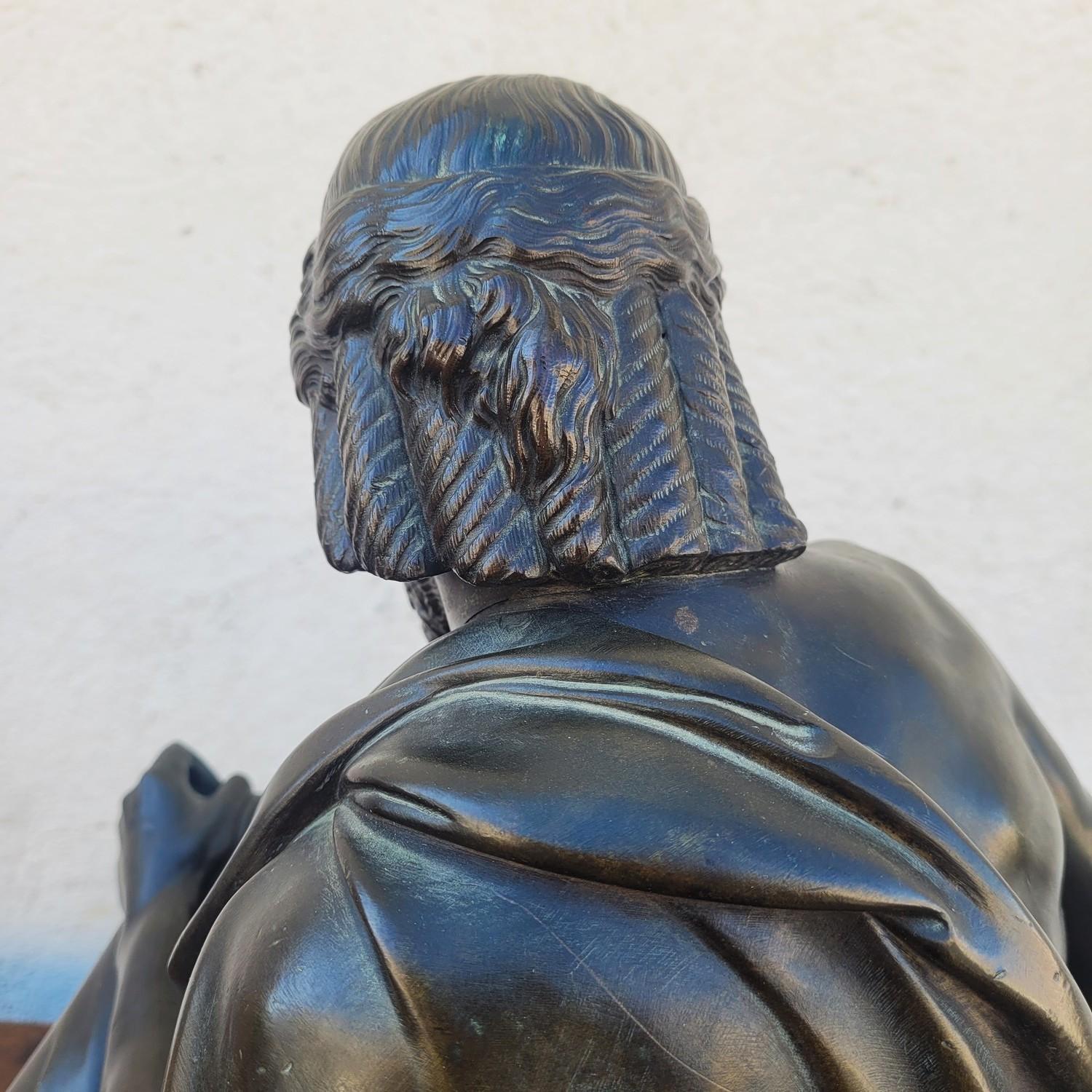 Sofocle, grande scultura in bronzo, XIX secolo in vendita 8