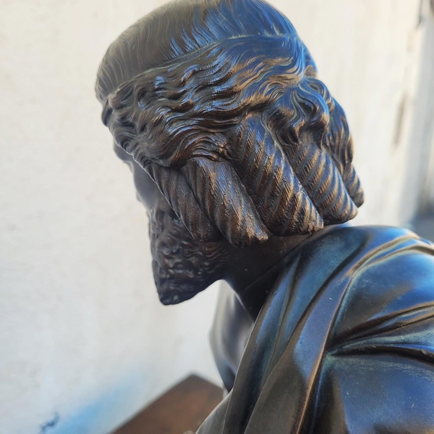 Sofocle, grande scultura in bronzo, XIX secolo in vendita 12