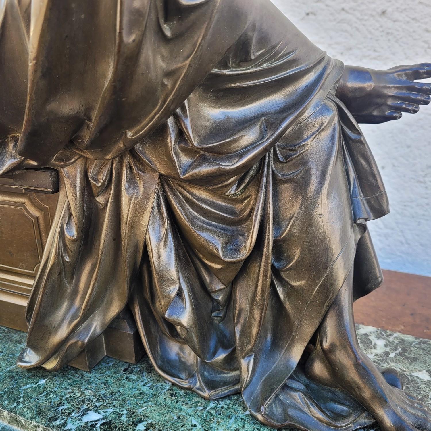 Napoleone III Sofocle, grande scultura in bronzo, XIX secolo in vendita
