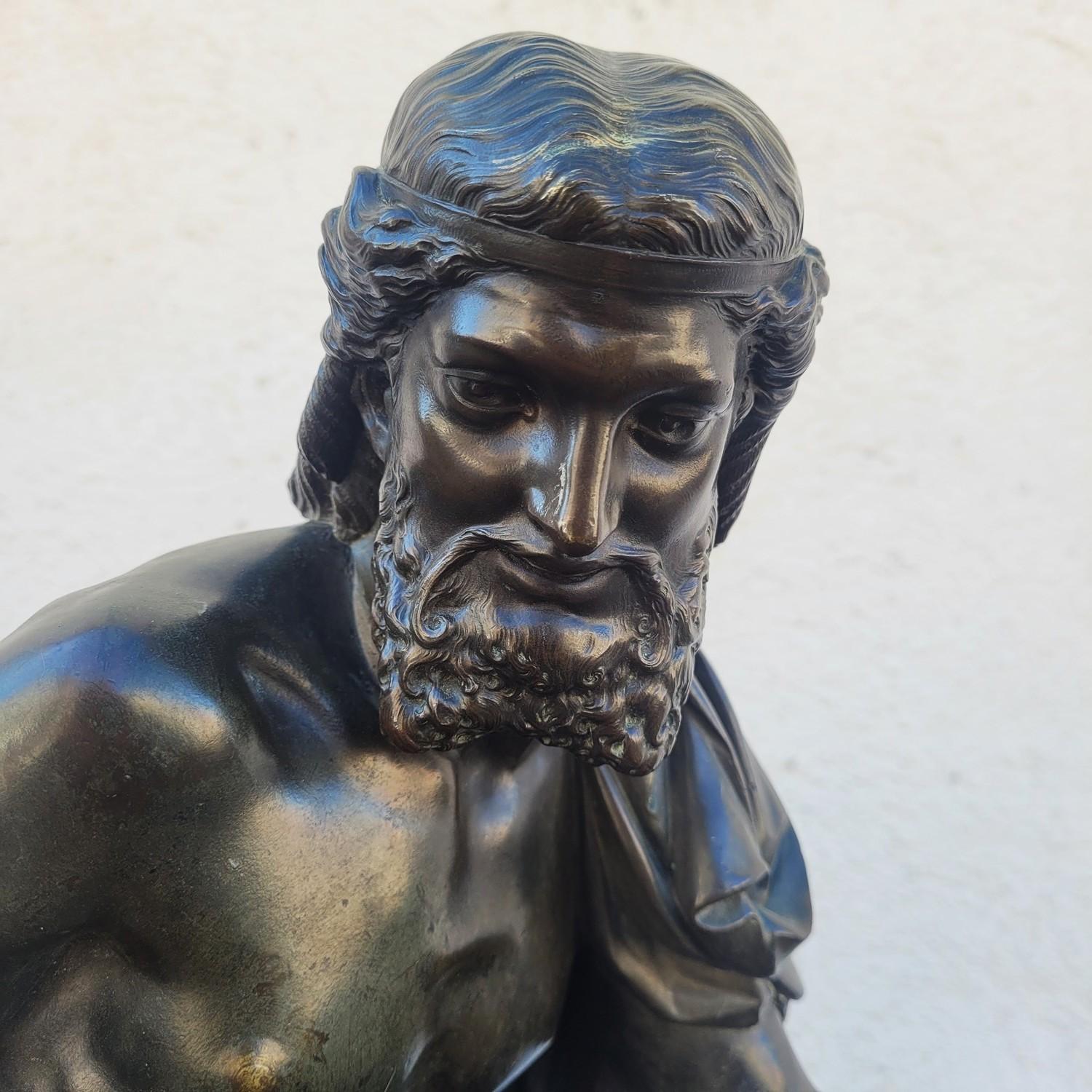 Francese Sofocle, grande scultura in bronzo, XIX secolo in vendita