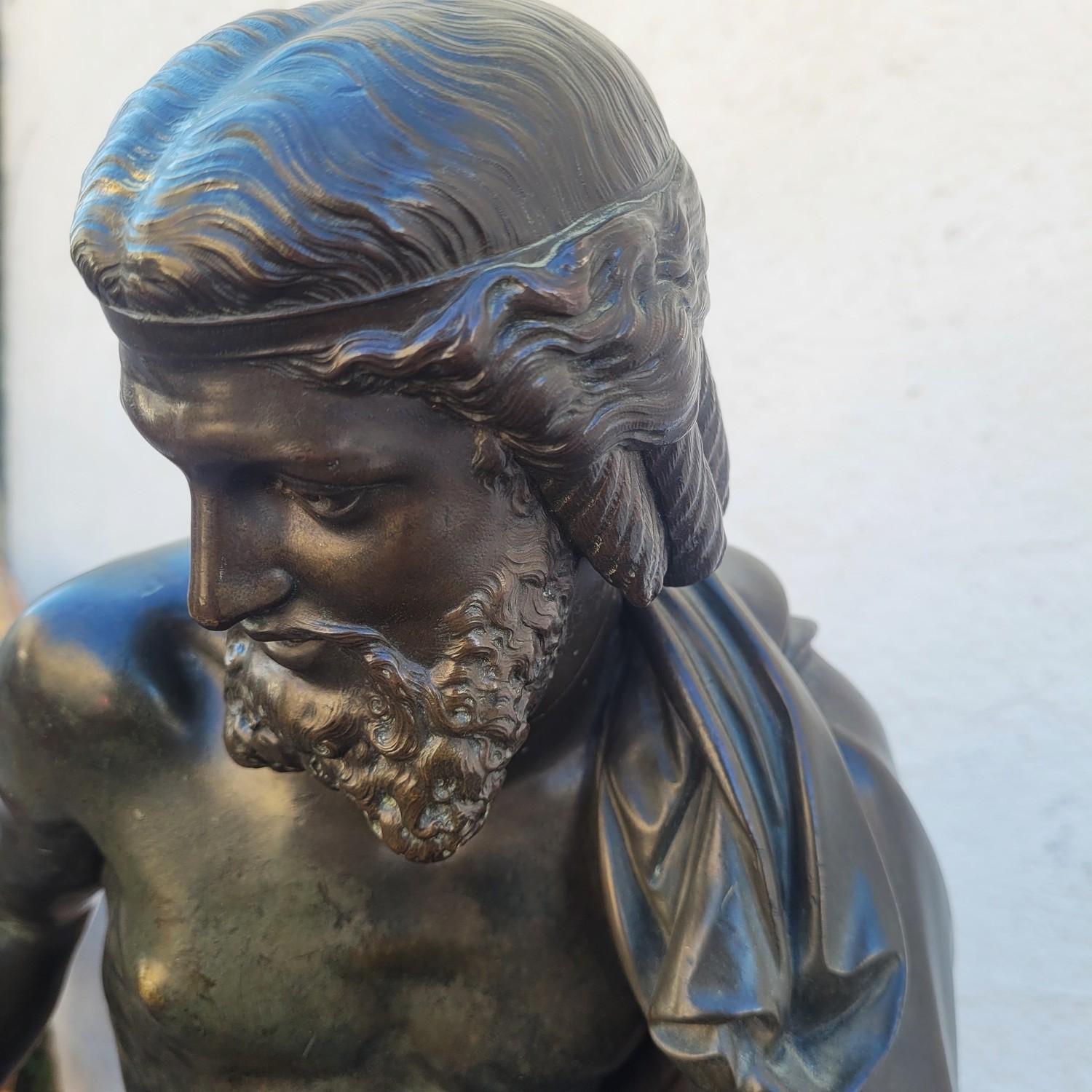 Sofocle, grande scultura in bronzo, XIX secolo in vendita 2