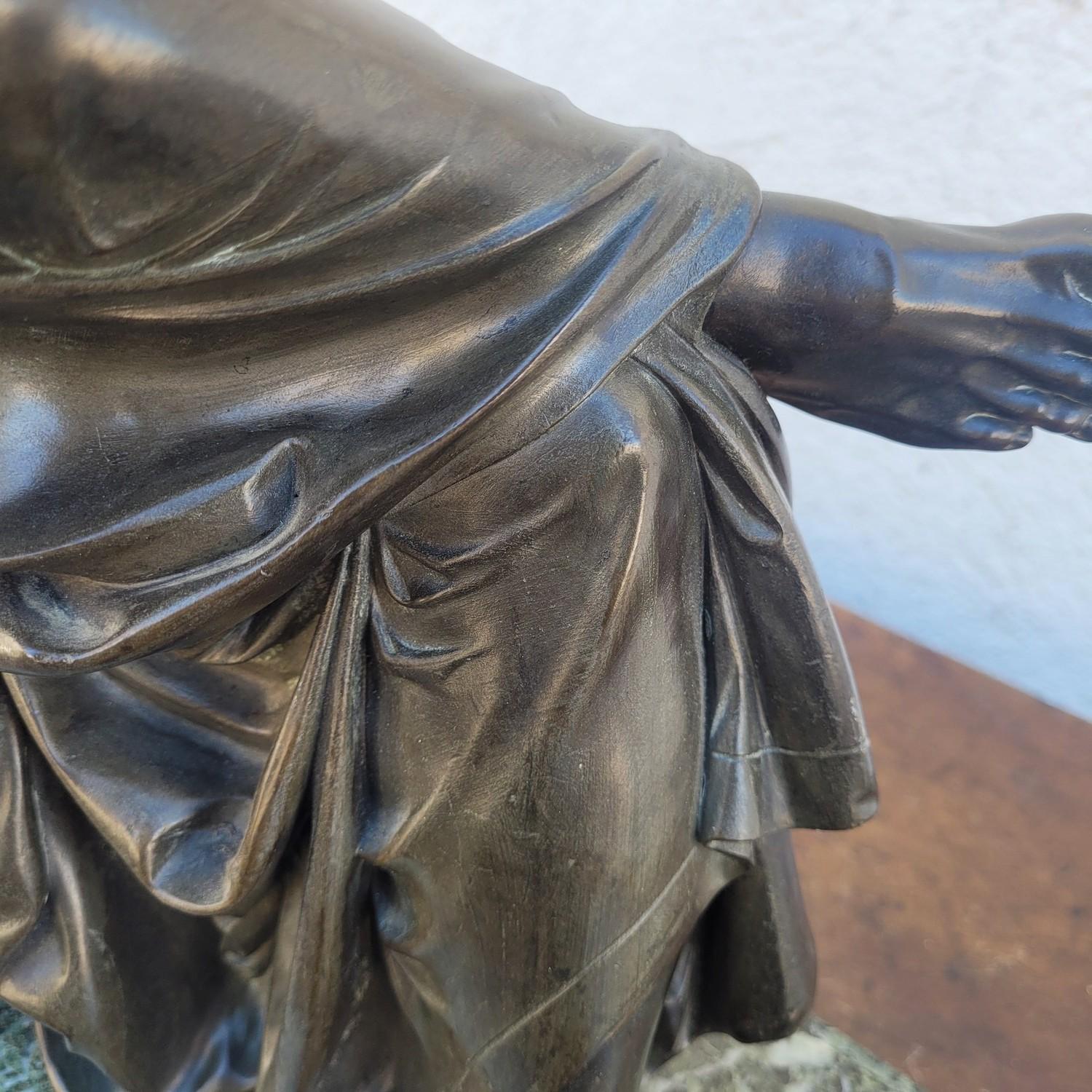 Sofocle, grande scultura in bronzo, XIX secolo in vendita 3