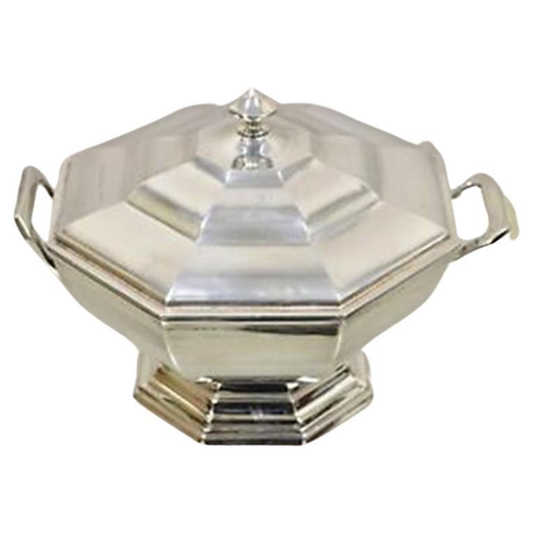Soppil Wolff Silver Plate Covered Soup Tureen Casserole Lidded Dish Serving Dish For Sale at 1stDibs