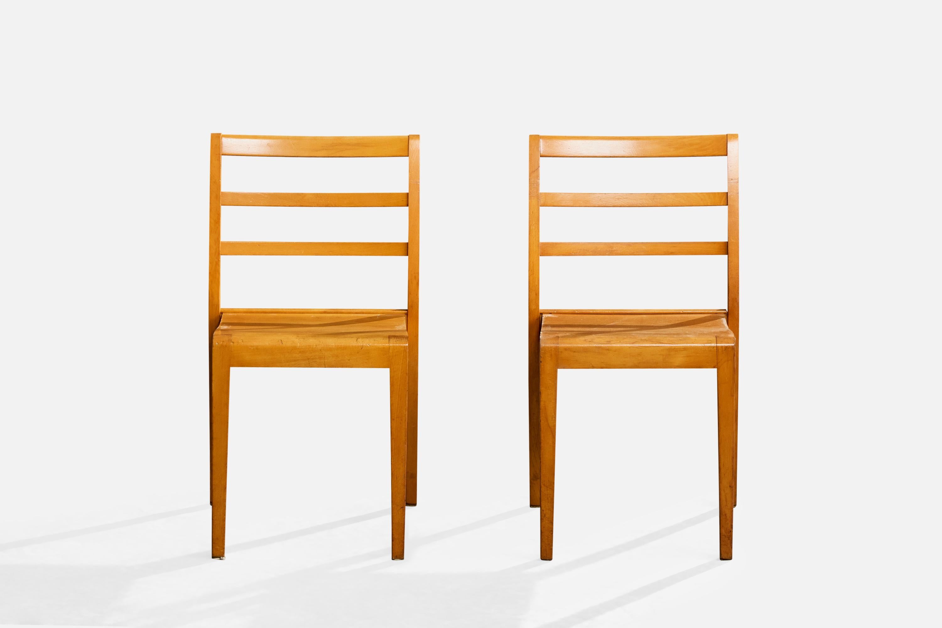 Milieu du XXe siècle Sorø Stolefabrik, Dining Room Chairs, Birch, Denmark, 1950s en vente
