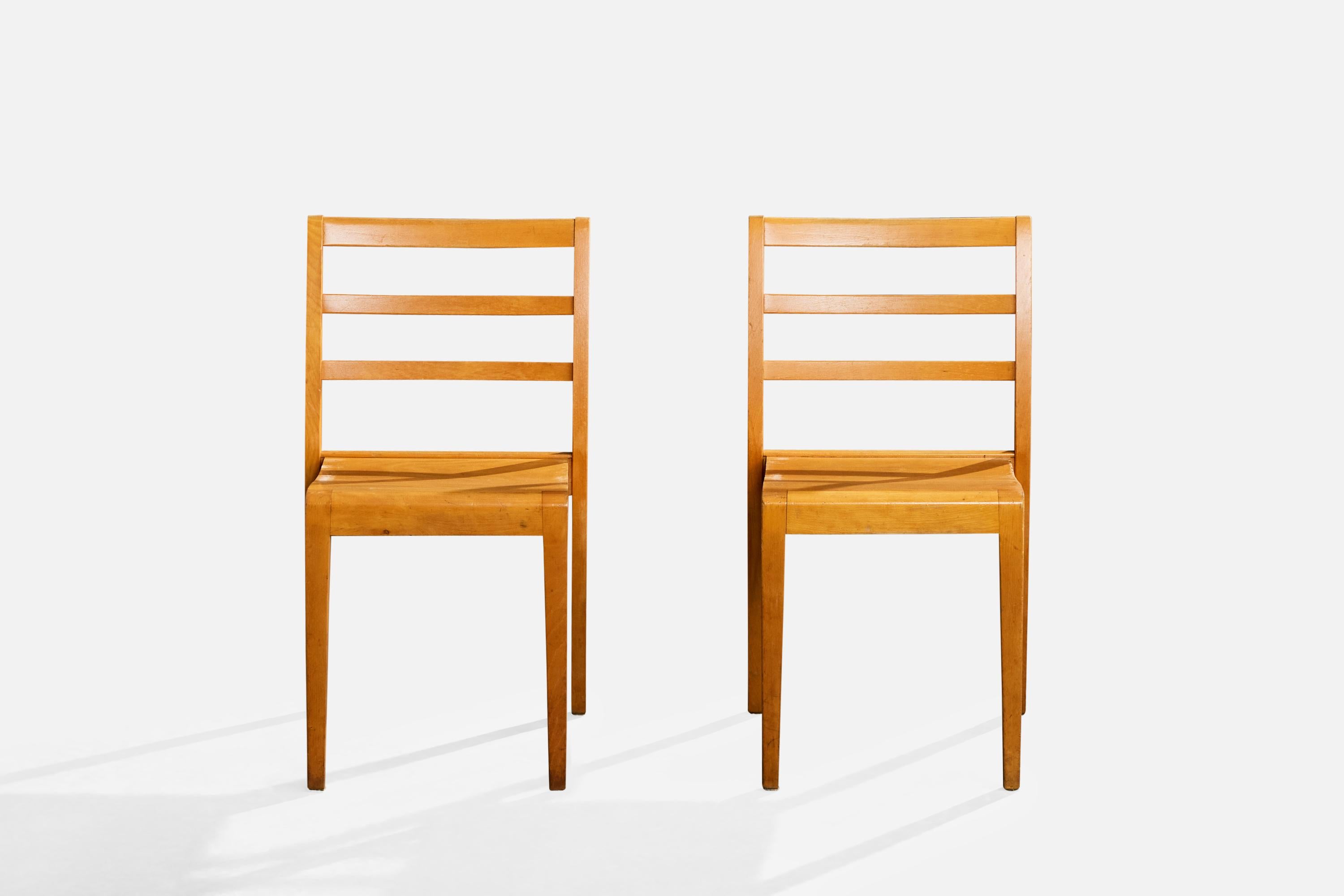 Milieu du XXe siècle Sorø Stolefabrik, Dining Room Chairs, Birch, Denmark, 1950s en vente