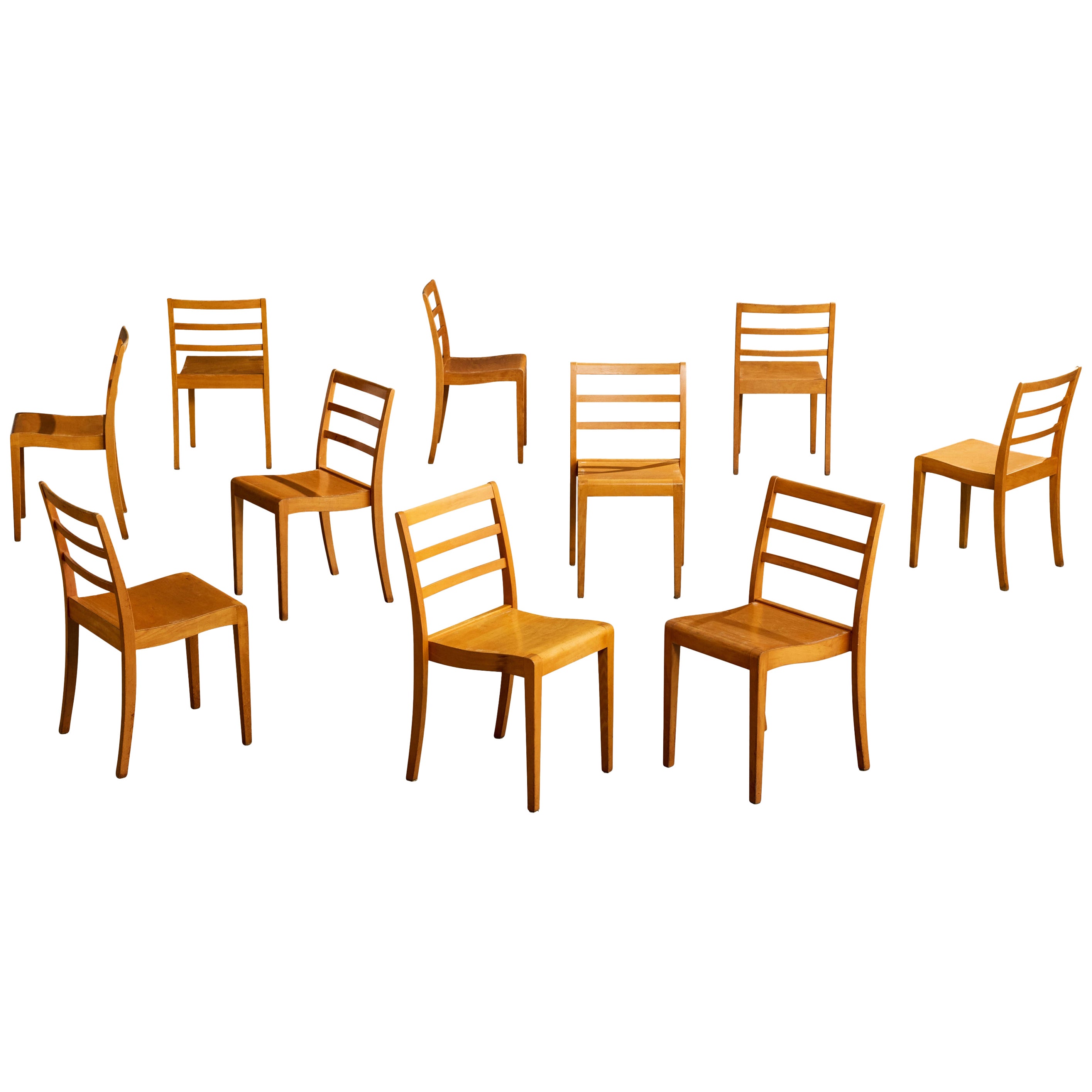 Sorø Stolefabrik, Dining Room Chairs, Birch, Denmark, 1950s en vente