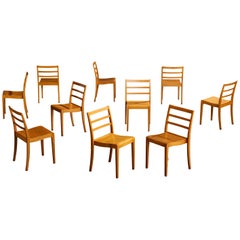 Sorø Stolefabrik, Dining Room Chairs, Birch, Denmark, 1950s