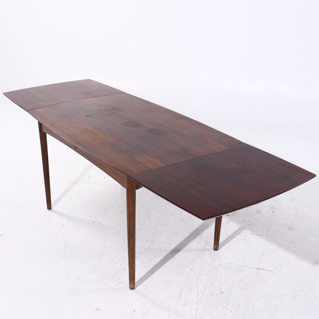 Danois Sorø Stolefabrik Table de salle à manger extensible en palissandre danois du milieu du siècle en vente