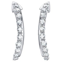 SORA by K. P. "Crystal" 3.22 Сarat Diamond White Gold Earrings