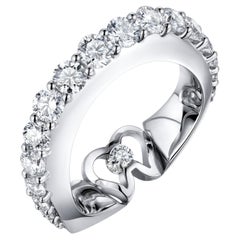 SORA by K. P. Anillo de oro blanco con diamantes "Cristal" de 1,22 quilates