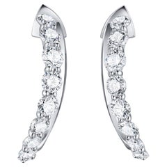 SORA by K. P. "Crystal" 2.03 Сarat Diamond White Gold Earrings