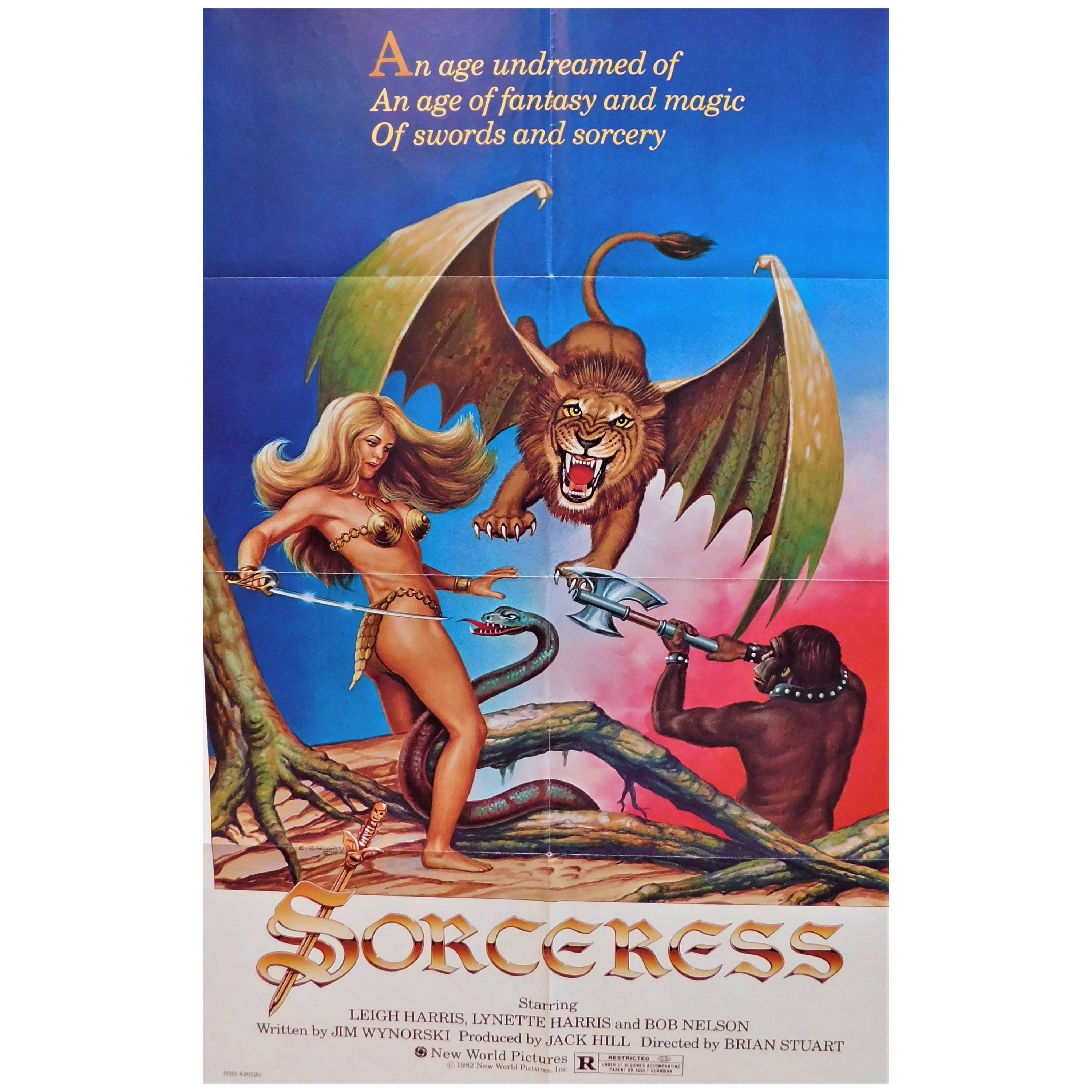 "Sorceress" 1982 Original Movie Poster Fantasy Magic Swords and Sorcery