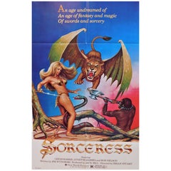Vintage "Sorceress" 1982 Original Movie Poster Fantasy Magic Swords and Sorcery