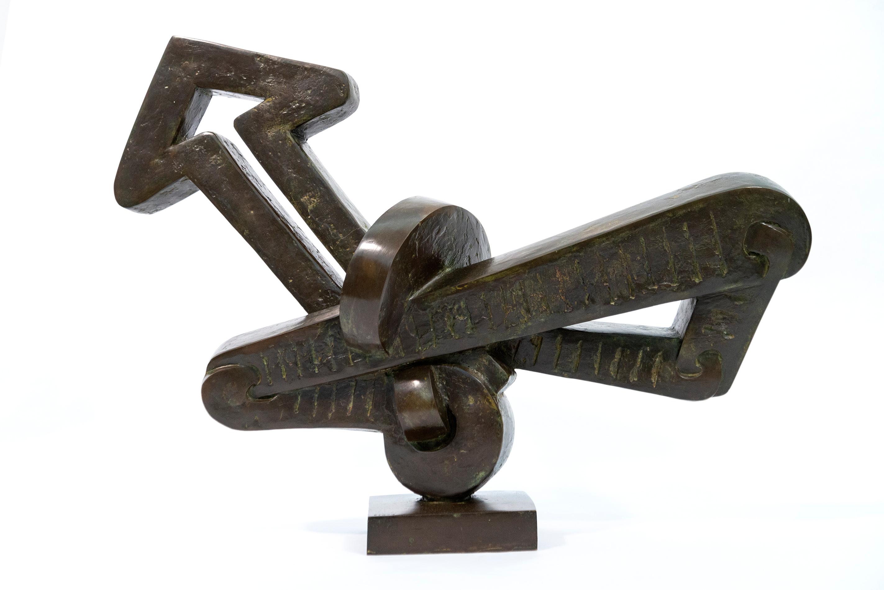 Nippy Bird - bold, contemporary, surrealist, abstract bronze sculpture 5