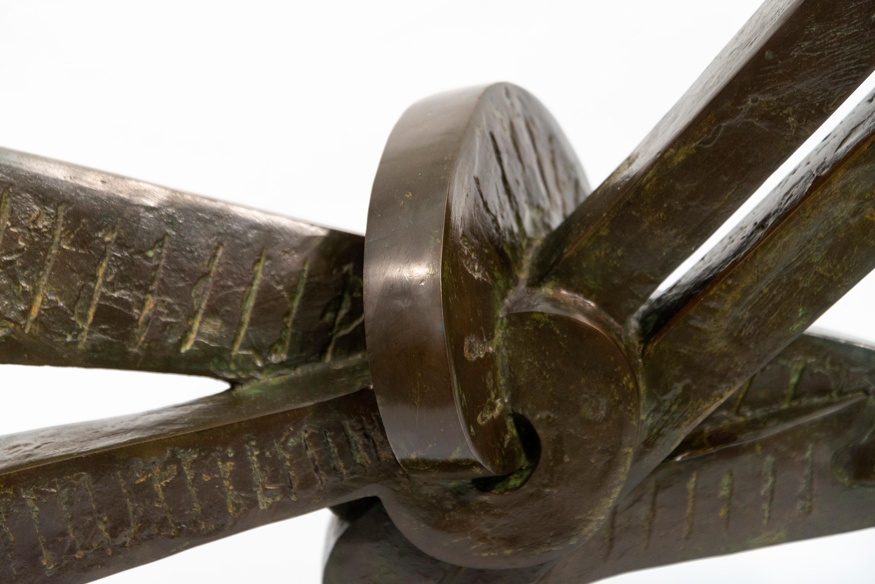 Nippy Bird - bold, contemporary, surrealist, abstract bronze sculpture 8