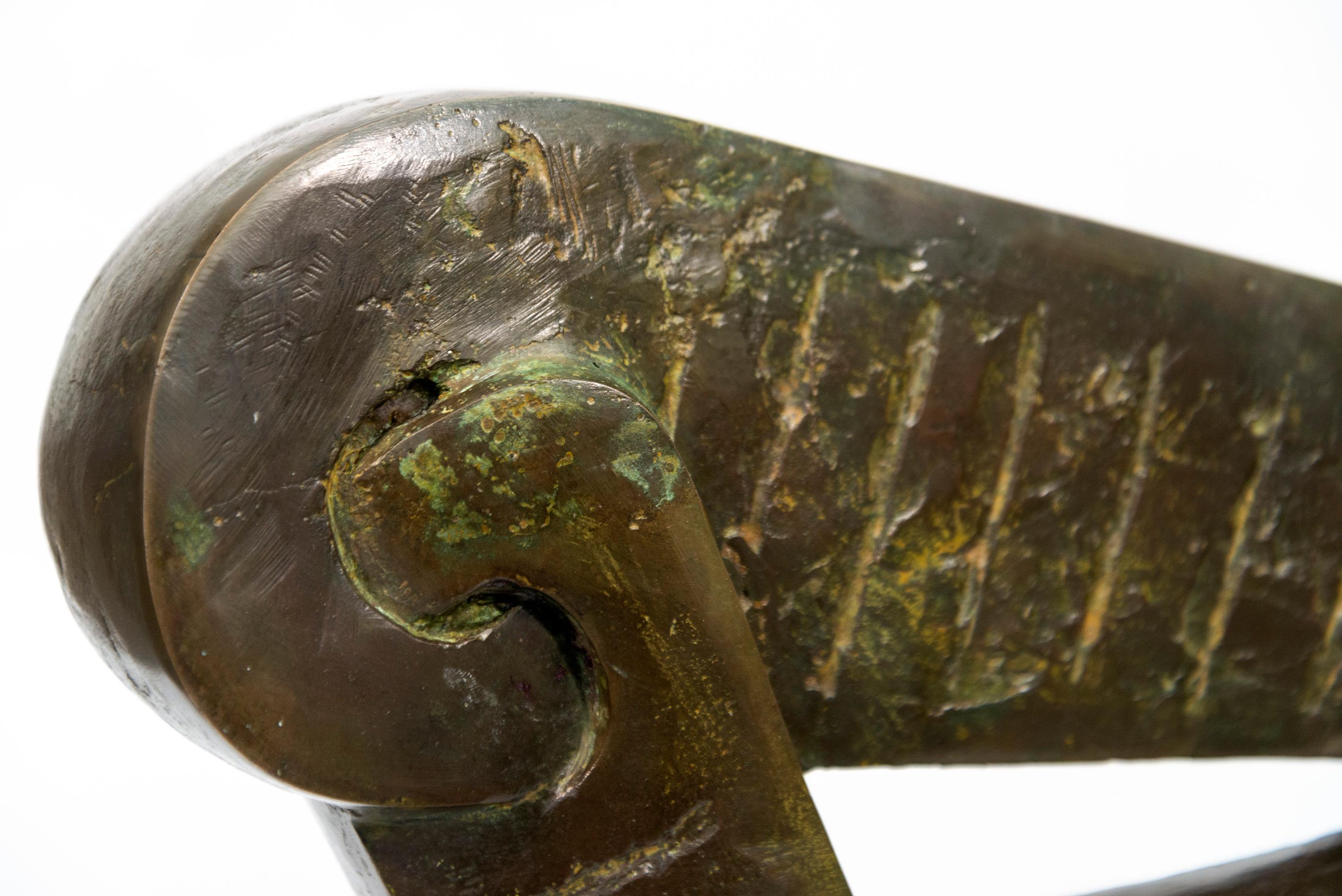 Nippy Bird - bold, contemporary, surrealist, abstract bronze sculpture 10