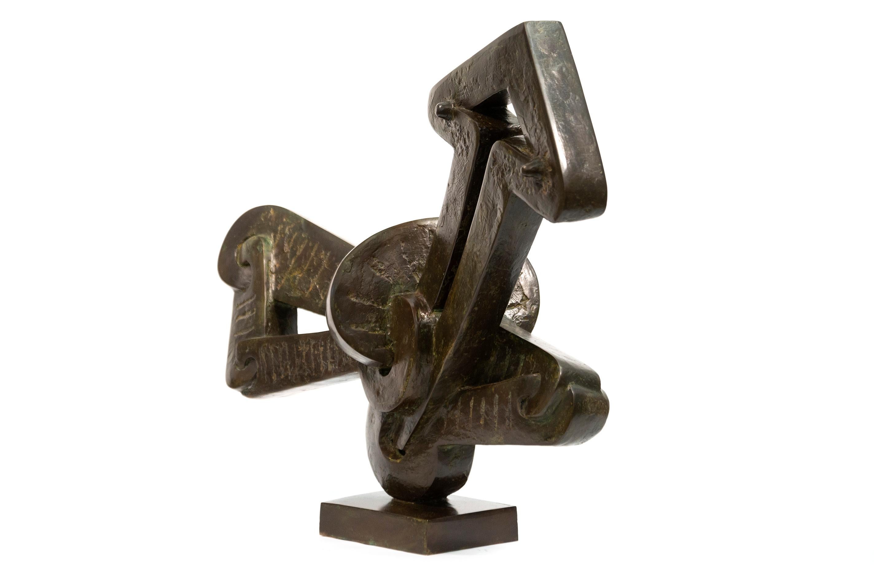 Nippy Bird - bold, contemporary, surrealist, abstract bronze sculpture - Sculpture by Sorel Etrog