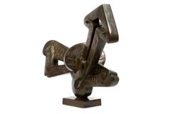Nippy Bird - kühne, zeitgenössische, surrealistische, abstrakte Bronzeskulptur