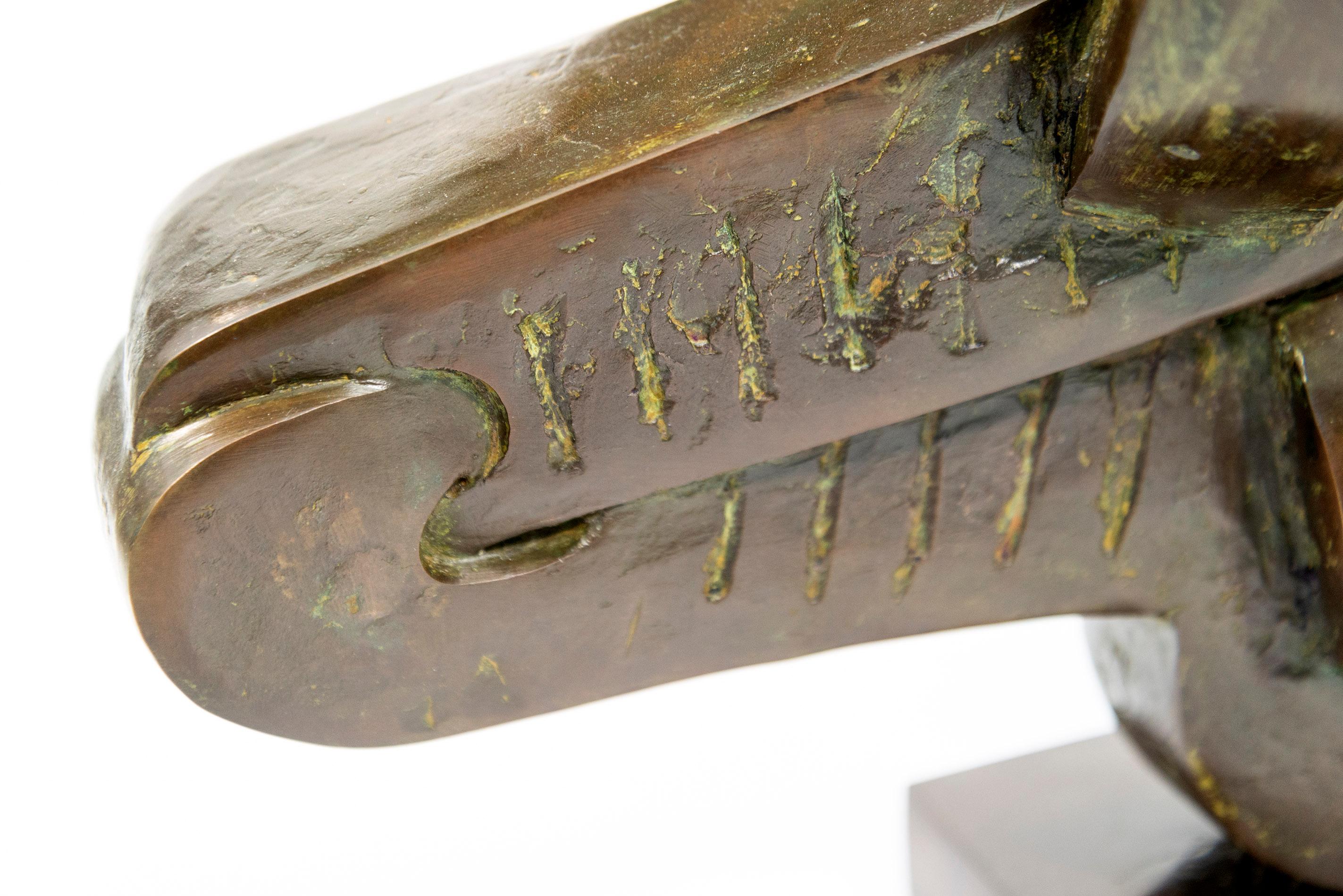 Nippy Bird - bold, contemporary, surrealist, abstract bronze sculpture 2