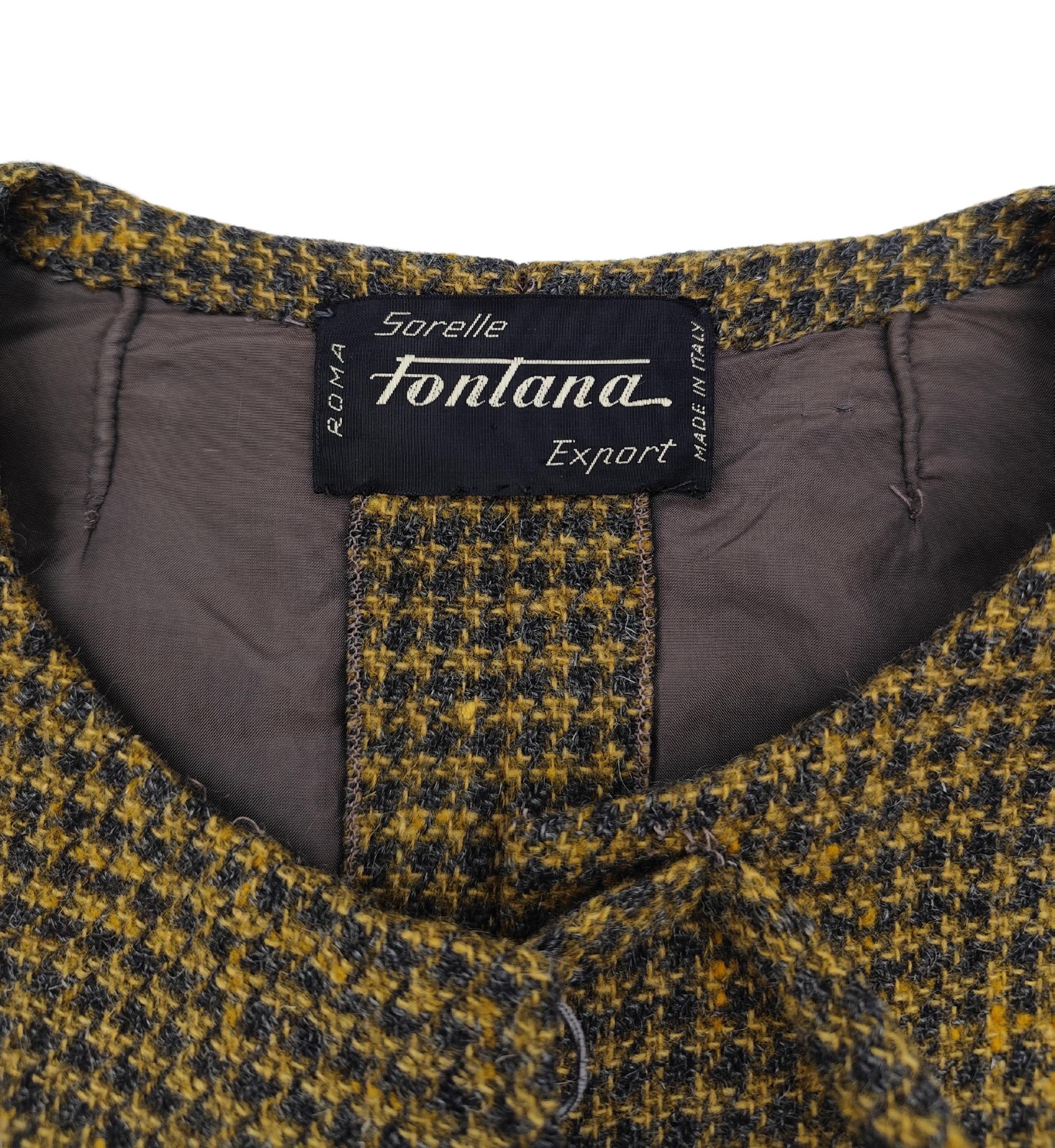 Sorelle Fontana Export 1960s vest top and skirt wool set For Sale 9