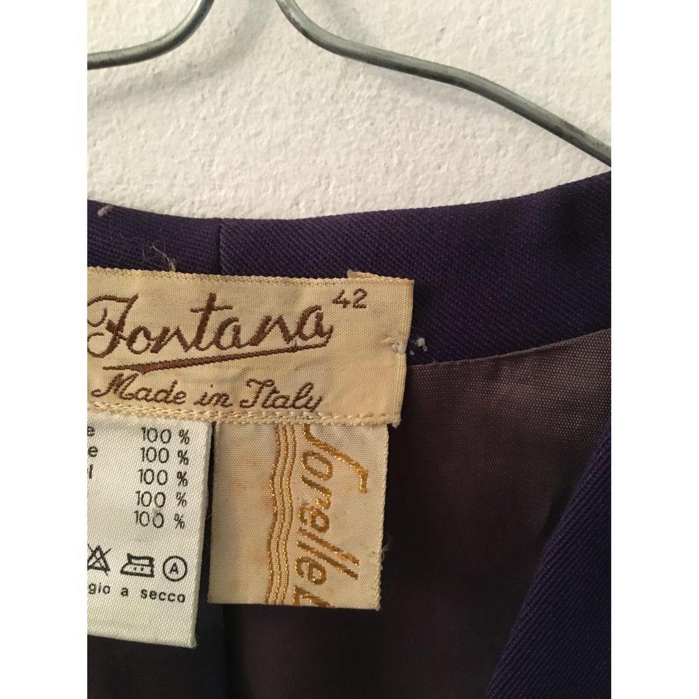 Black Sorelle Fontana Vintage Wool Blazer in Purple For Sale