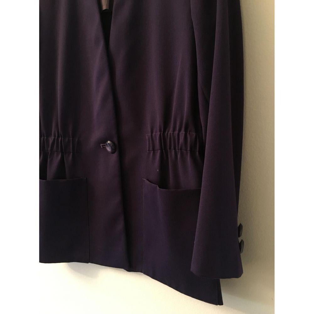 Women's Sorelle Fontana Vintage Wool Blazer in Purple For Sale