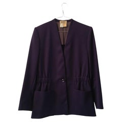 Sorelle Fontana Vintage Wool Blazer in Purple