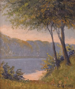 Oil on canvas painting, 'Early Morning In Vejle Fjord' by Soren Emil Carlsen