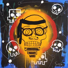 Giochi Hipster - Pittura figurativa originale in stile Basquiat