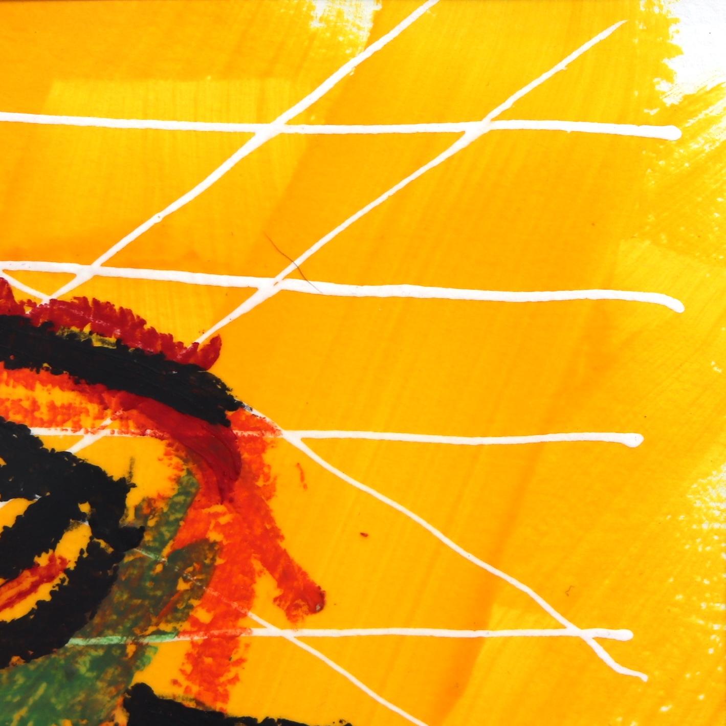 Philosophe - œuvre d'art inspirée de Basquiat, prête à être accrochée en vente 2