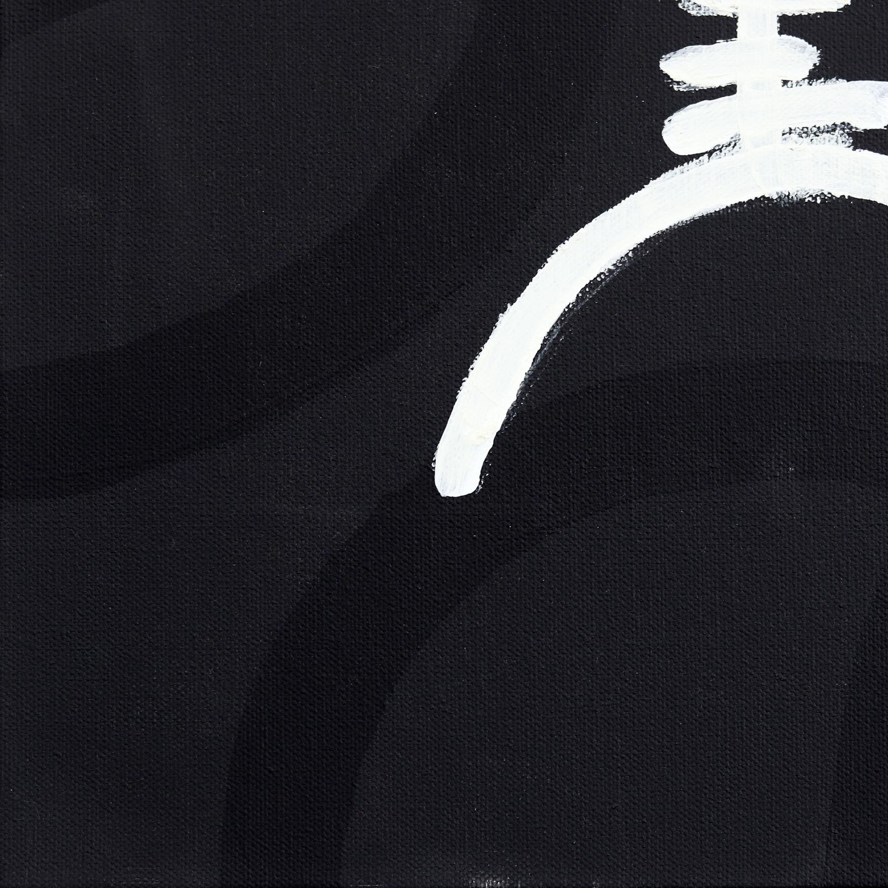 Rex 24 - Negro Blanco Rojo Obra de Arte Figurativa Neoexpresionista en venta 5