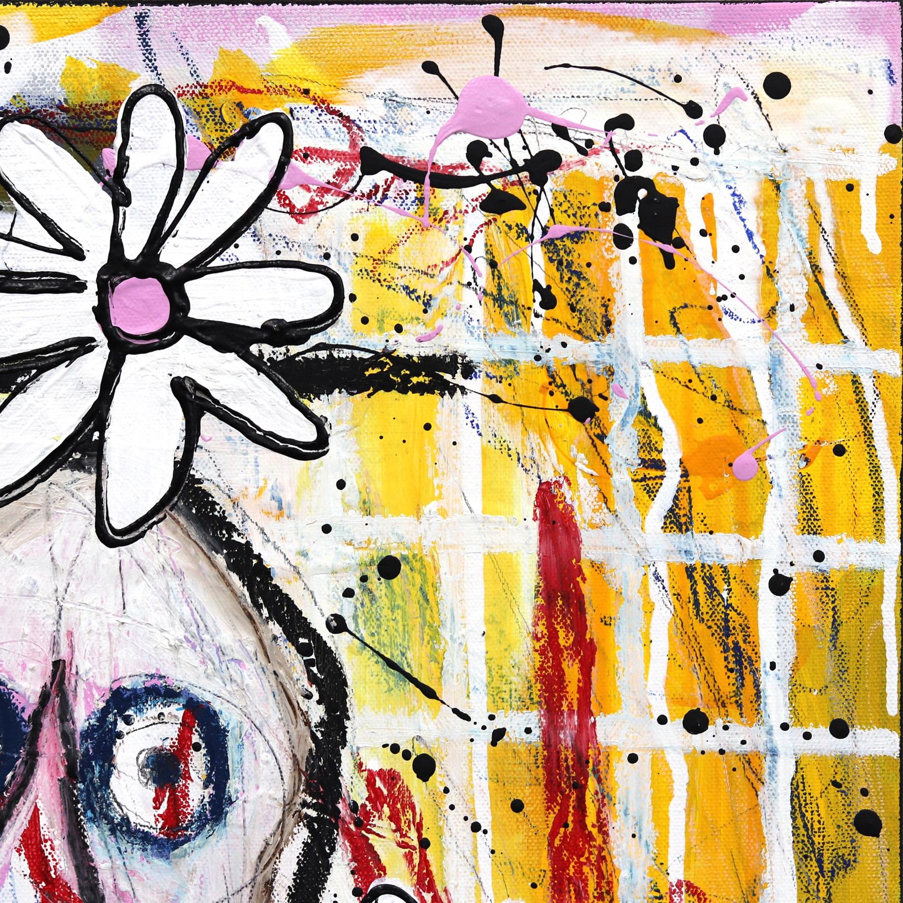 Urban Flowers 3 - Neo-Expressionist Mixed Media Art by Soren Grau